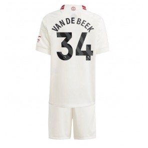 Manchester United Donny van de Beek #34 Dětské Alternativní dres komplet 2023-24 Krátký Rukáv (+ trenýrky)